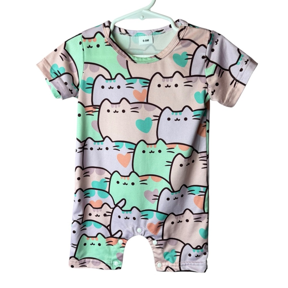 Cat Heart Romper Baby 6-9M
